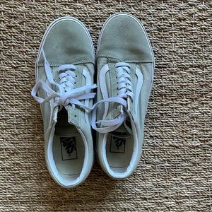Sage green suede vans